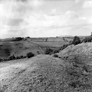 00683 Prints: Offas Dyke is a large linear earthwork that roughly follows the current border