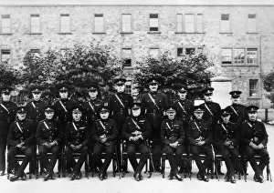 Officers of the 1st battalion of the Welch regiment of the British Army pictured