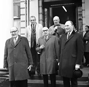 Finance Prints: Officials of Derby County football club leave the Cavendish Hotel in Lancaster Gate after