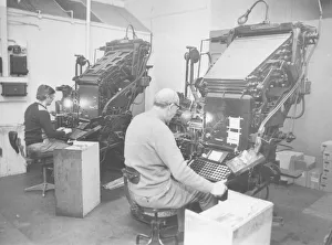 Printing Prints: The old linotype machines in use at the Braddons Hill Road West offices of the Herald in
