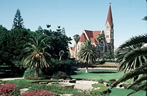 Core13 Prints: The old Lutheran church and gardens at Windhoek in Namibia circa 1980