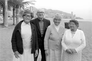Old People: Holidays: Pensioners enjoying themselves on holiday abroad in Benidorm, Spain