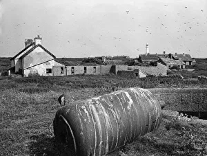 Ruins Prints: The old pub and isolation hospital on Flat Holm Island (Ynys Echni