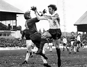 Oldham V Bolton. Holding hands are Oldham keeper John Platt and Bolton