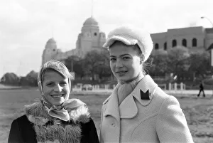Olga Korbut and Ludmila Tourischeva of the Soviet Union Gymnastics Display Team