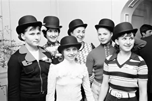Olga Korbut and members of the Soviet Union Gymnastics Display Team attend a reception