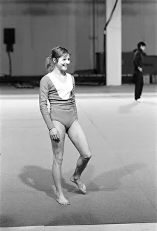 00386 Prints: Olga Korbut, Olympic Gymnast, training with Soviet Union Gymnastics Team, at Earls Court