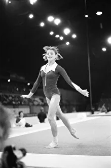 Olga Korbut training ahead of the Daily Mirror Sponsored Gymnastics World Cup