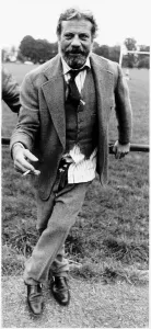 Oliver Reed Film Actor looking worse for wear September 1985
