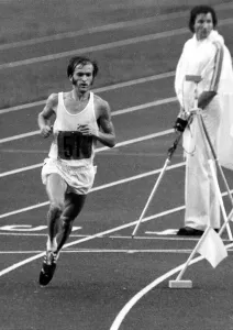 Winning Prints: Olympic Games 1976 The winner of the Marathon Waldemar Cierpinski of East Germany