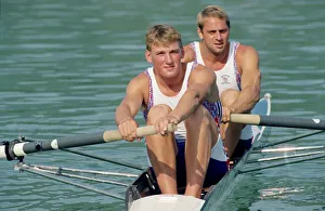 Olympic Games 1992 Barcelona Mathew Pinsent and Steve Redgrave win the coxless two