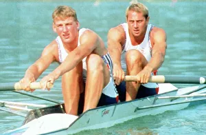 Olympic Games 1992 Barcelona Mathew Pinsent and Steve Redgrave win the coxless two