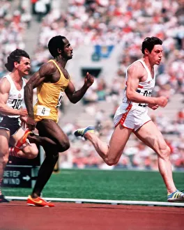 00015 Prints: Olympic Games Alan Wells leads Don Qurrie in the first heat of the 100 metres Dbase MSI