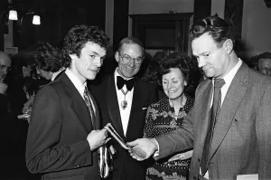 00661 Prints: Olympic skating champion John Curry is honoured at a civic reception in Birmingham