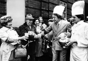 Soup Prints: The once-doomed Royal Court Theatre came to life again today as people clamoured to buy