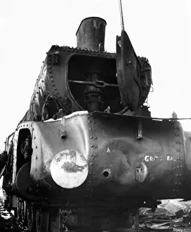 00403 Prints: One one of the giants of the railway - now just a skeleton remains waiting to be broken