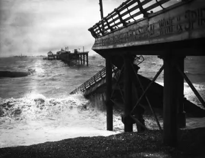 01479 Prints: Onlookers from the seafront at Deal watch the Dutch vessel Nora