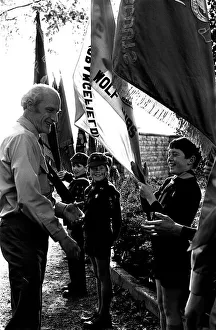 00003 Prints: Opening Of Adnavally Scout Centre Belfast October 1980 Lord Baden-Powell inspecting