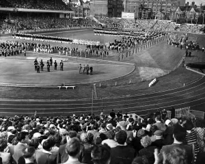 Opening ceremony for the 1958 British Empire and Commonwealth Games at Cardiff Arms Park