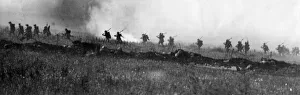 Trenches Prints: The opening day of the Battle of the Somme. British troops of the 34th Division seen