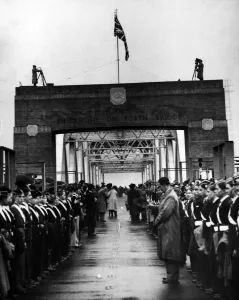 Bridge Prints: Opening of Kincardine on Forth Bridge by the governors of the counties of Fife