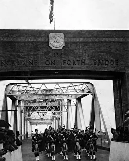 Bridge Prints: Opening of Kincardine on Forth Bridge by the governors of the counties of Fife