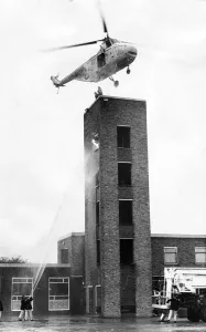 The opening of Northumberland County Fire Brigade headquarters at Morpeth - a mock rescue
