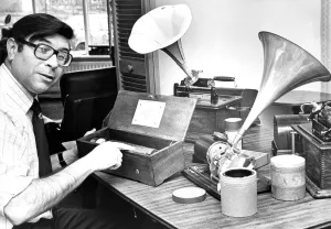 00275 Prints: Opera singer and research scientist Phillip Bailey who collects music boxes