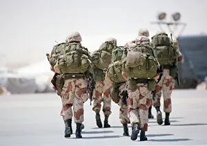Gulf War Prints: Operation Desert Shield, US Military forces at Dhahran Airbase, Saudi Arabia, August 1990