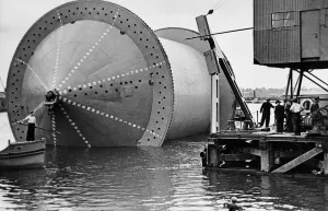 Operation Pluto (pipe-lines under the ocean). First pictures