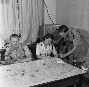Kenya Prints: The Operations Room of the Kenya Police in Niarobi where the battle against the Mau-Mau