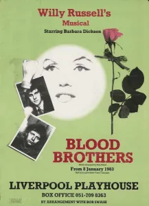 Original poster for the first ever run of Blood Brothers at the Liverpool Playhouse