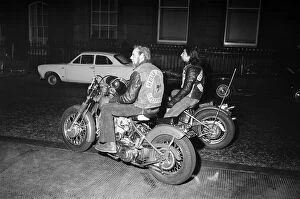 Motorbike Collection: Two of the original San Francisco Hells Angels in London