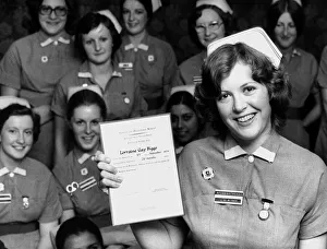 00080 Prints: Top orthopaedic nurse Lorraine Biggs with her graduation certificate at the Coventry