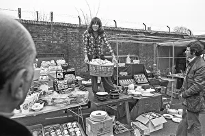 Crockery Prints: The Oval Sunday Market Circa May 1970 China and kitchenware stall