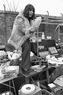 01237 Prints: The Oval Sunday Market Circa May 1970 China and kitchenware stall
