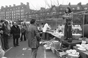 The Oval Sunday Market Circa May 1970 China and kitchenware stall