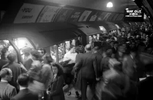 Overcrowding on the Central Line platform during the rush hour at Liverpool Street