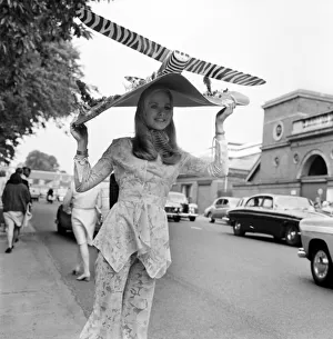 00044 Prints: Oversized hats on display on the first day of Royal Ascot June 1970 70-05824-015