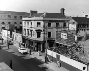 Commercial Prints: The Oxford Hotel in The Hayes area, Cardiff, Wales. July 1961