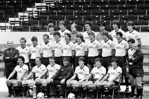 Oxford United FC. Team line-up during a pre season photocall