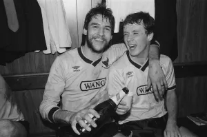 Oxford United v Aston Villa League Cup semi final 2nd leg match at Manor Park March 1986