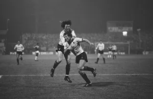 Oxford United v Aston Villa League Cup semi final 2nd leg match at Manor Park March 1986