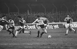 Oxford United v Aston Villa League Cup semi final 2nd leg match at Manor Park March 1986