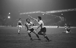 Oxford United v Aston Villa League Cup semi final 2nd leg match at Manor Park March 1986