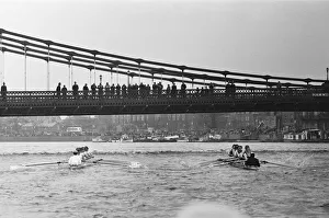 The Oxford verses Cambridge Boat Race, on the River Thames, March 1968