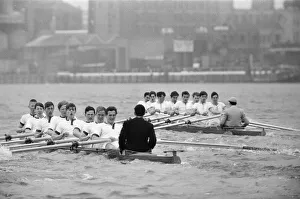 Oxford verses Cambridge Boat Race, on The River Thames, London