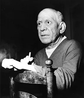 Painter Prints: Pablo Picasso Painter The new statue of Pablo Picasso at Madam Tussaud. 1973