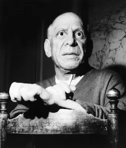 Painter Prints: Pablo Picasso Painter The new statue of Pablo Picasso at Madam Tussaud. 1973
