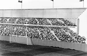 Mural Prints: A painted mural during the rebuilding of the north bank end of the Arsenal football